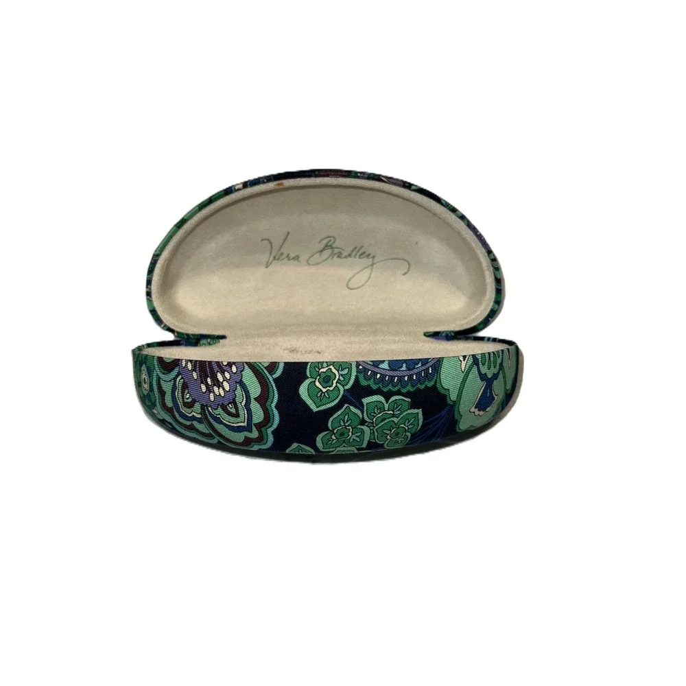 Y2K Vintage Vera Bradley Blue Rapsody (Retired) Clam Shell Sunglasses Hard Case
